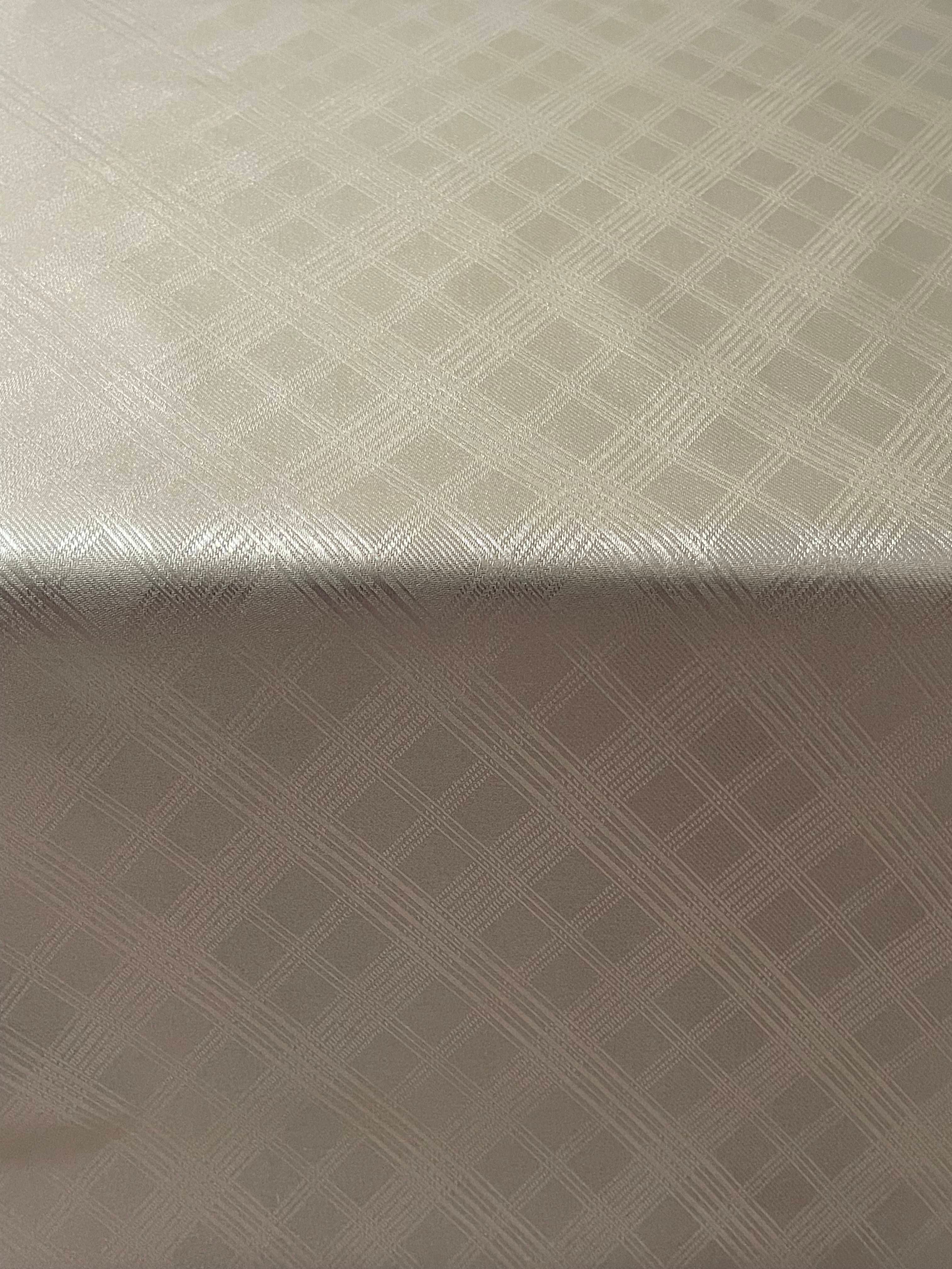 Golden Simple Lining Design Printed Vinyl Tablecloth - PVC Tablecloth